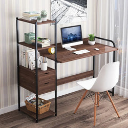 Table De Bureau - Table D'études avec Étagères de rangement et tiroirs