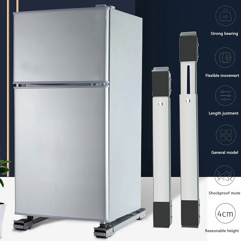 Lot de 2 Rouleaux D'appareils Robustes, Base Mobile Extensible pour Machine à Laver, Déplacez