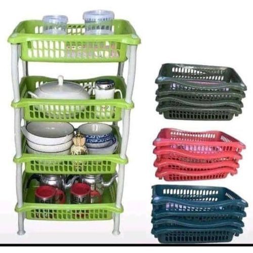 4 Étagères de Rangement Cuisine - en Plastique