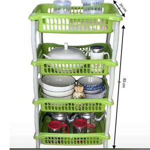 4 Étagères de Rangement Cuisine - en Plastique