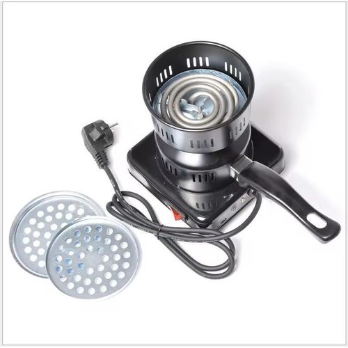 Brûleur de charbon électrique avec plaque chauffage