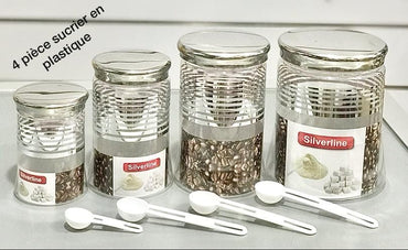 4 pièces sucriers en plastique