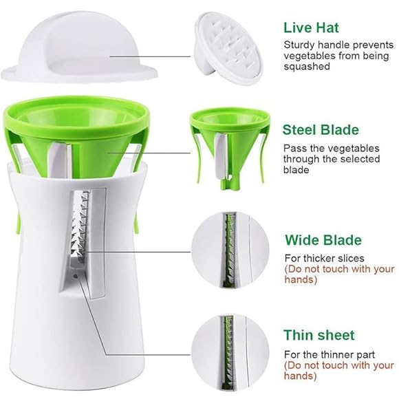 Coupe légumes, Trancheuse en Spirale Spiraliser