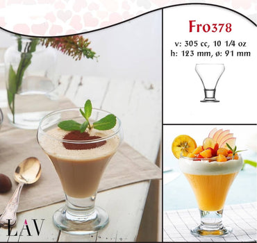 6 pièces de verre coupe de crème glacée