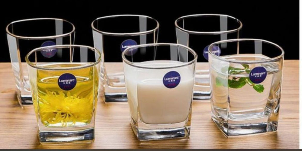6 Verre transparent résistant à la chaleur pour la maison et le bureau, verres pratiques, tasse à eau, lait, jus