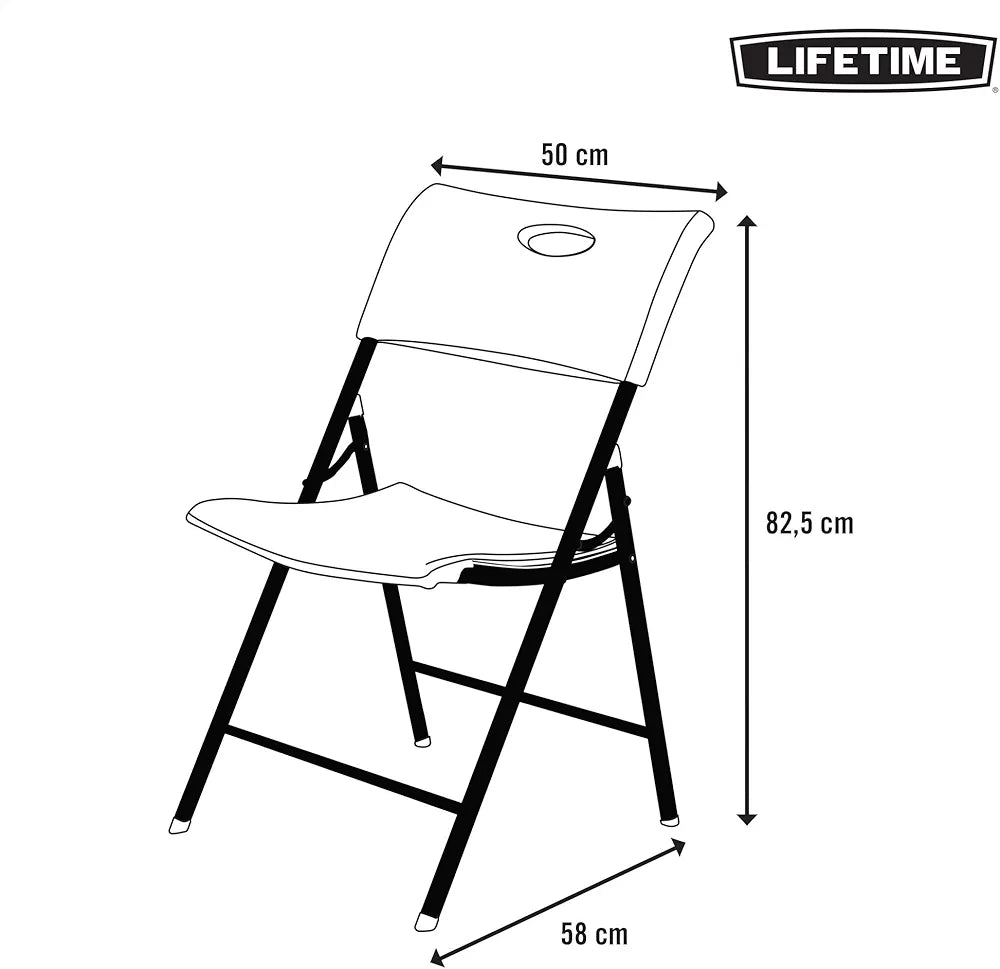 Chaise pliante blanche