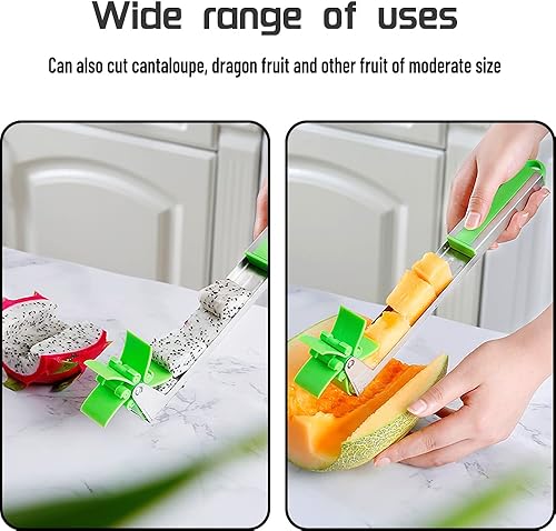 Coupe-pastèque en acier inoxydable, coupe-vent, pour salade, fruits