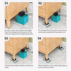 Jeu de rouleaux de Transport de meubles, support avec roues