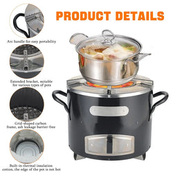 Fourneau moderne à charbon Très économique et propre 5kg