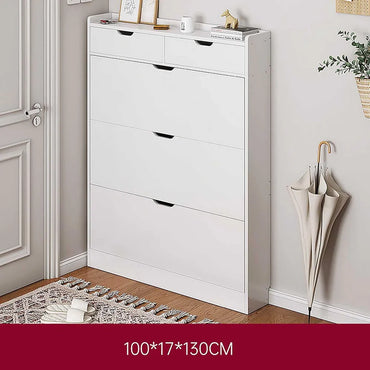 Armoire de rangement à chaussures à 3 tiroirs en bois blanche