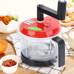 Hachoir Manuel - Coupe oignon/Coupe ail, Mini hachoir mixeur - Rouge GRIS