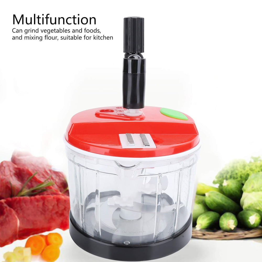 Hachoir Manuel - Coupe oignon/Coupe ail, Mini hachoir mixeur - Rouge GRIS