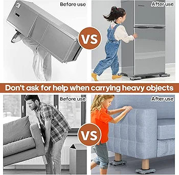 Jeu de rouleaux de Transport de meubles, support avec roues