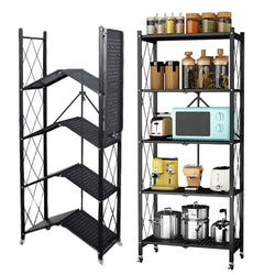 Support de rangement étagères pliante pour fournitures de cuisine et articles divers