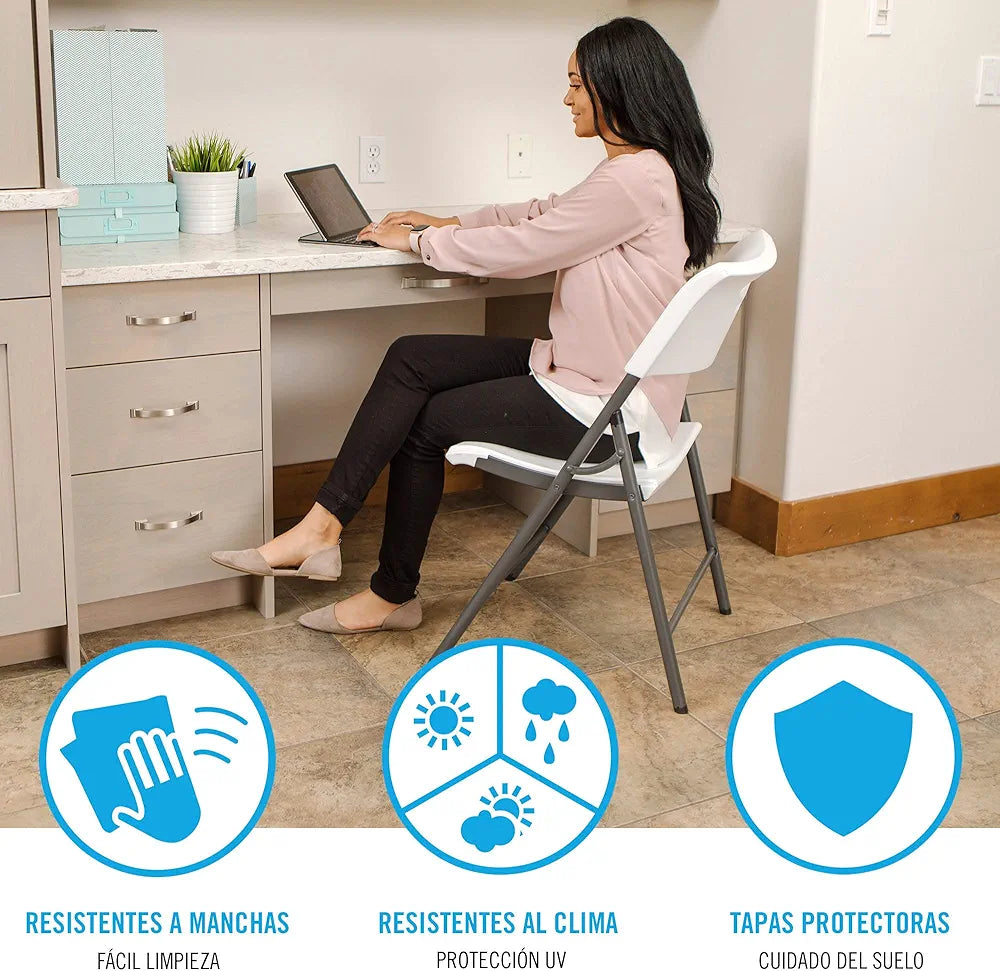 Chaise pliante blanche