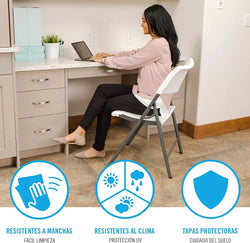 Chaise pliante blanche