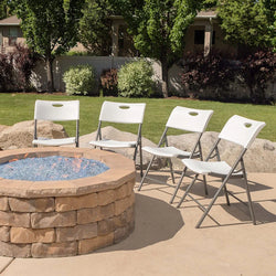 Chaise pliante blanche