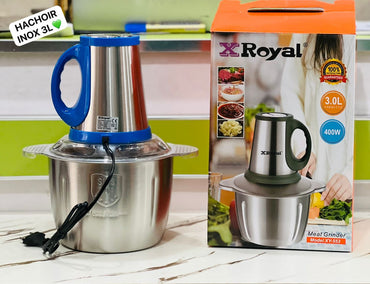 Hachoir Electrique en Inox - Grand Modèle - 3 Litres