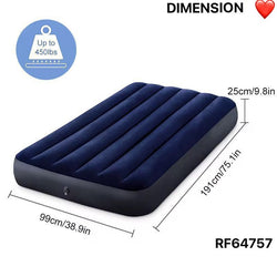 Matelas Gonflable 1 Place + Pompe électrique offert