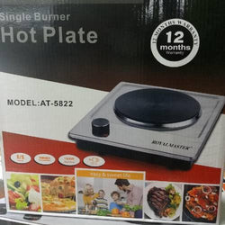 Plaque chauffante électrique à un brûleur en fonte DSP, argent