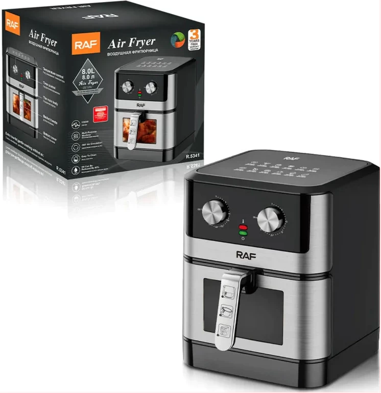 friteuse à air numérique facile à utiliser, capacité 8 litres