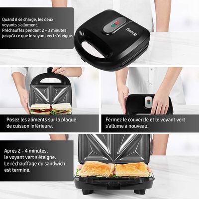 Gaufrier et machine à sandwich 3 en 1