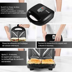 Gaufrier et machine à sandwich 3 en 1
