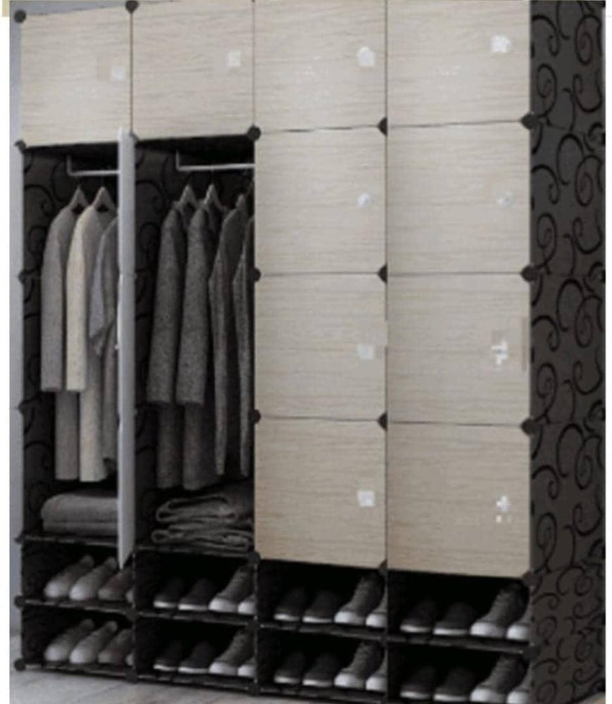Armoire Plastique 4 Battants avec double range chaussures
