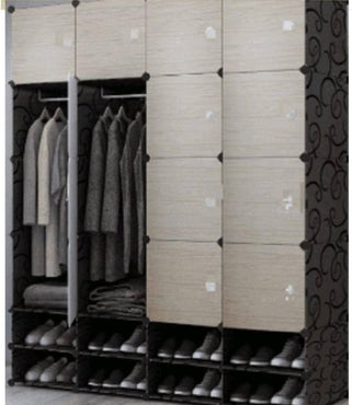 Armoire Plastique 4 Battants avec double range chaussures