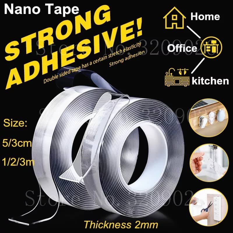 Bande adhésive Double face transparente 5m