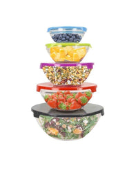 Set de 5 Bols en Verre - Rouge