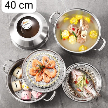 COUSCOUSSIER Marmite/cuiseur vapeur, marmite à soupe 40cm