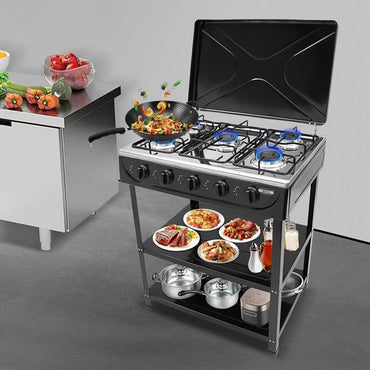 Cuisinière à gaz 5 flammes avec support