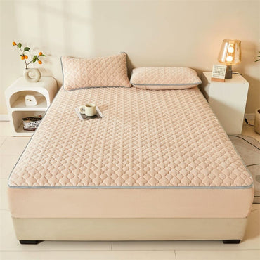 DRAP HOUSSE MATELASSÉ AVEC 2 OREILLERS