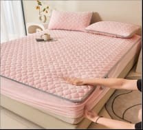 DRAP HOUSSE MATELASSÉ AVEC 2 OREILLERS