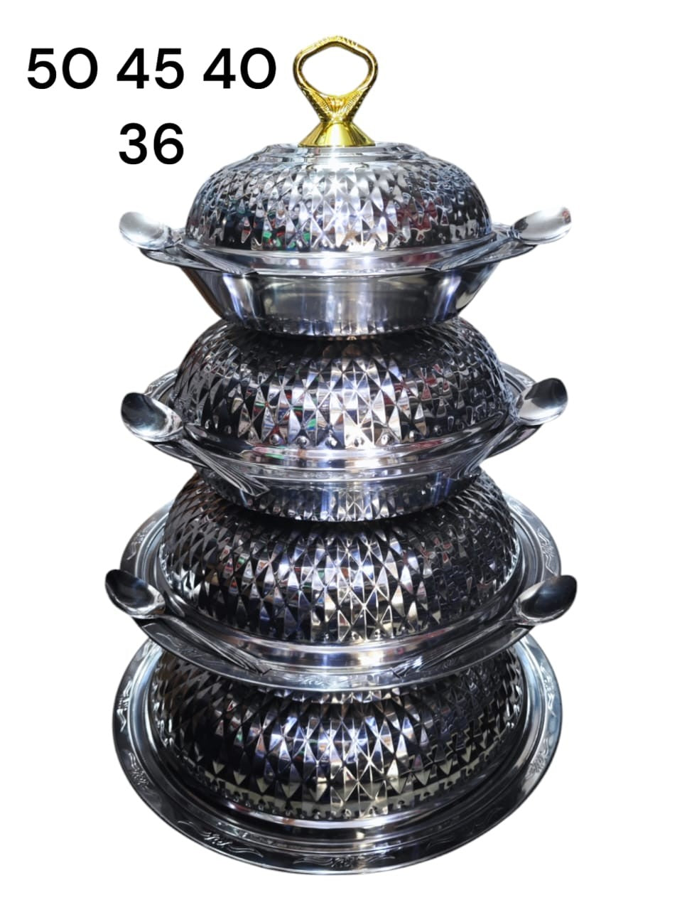 Ensemble 4 bols avec couvercles - inox 6cuilleres