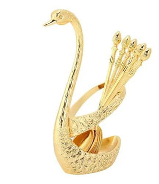 Ensemble cuillère avec support dorée 7pcs