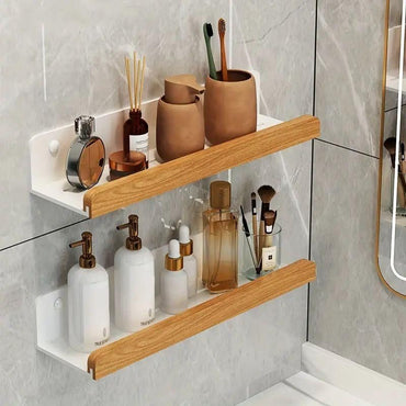 Ensemble de 2 Étagères de salle de bain exquises flottantes fixées au mur