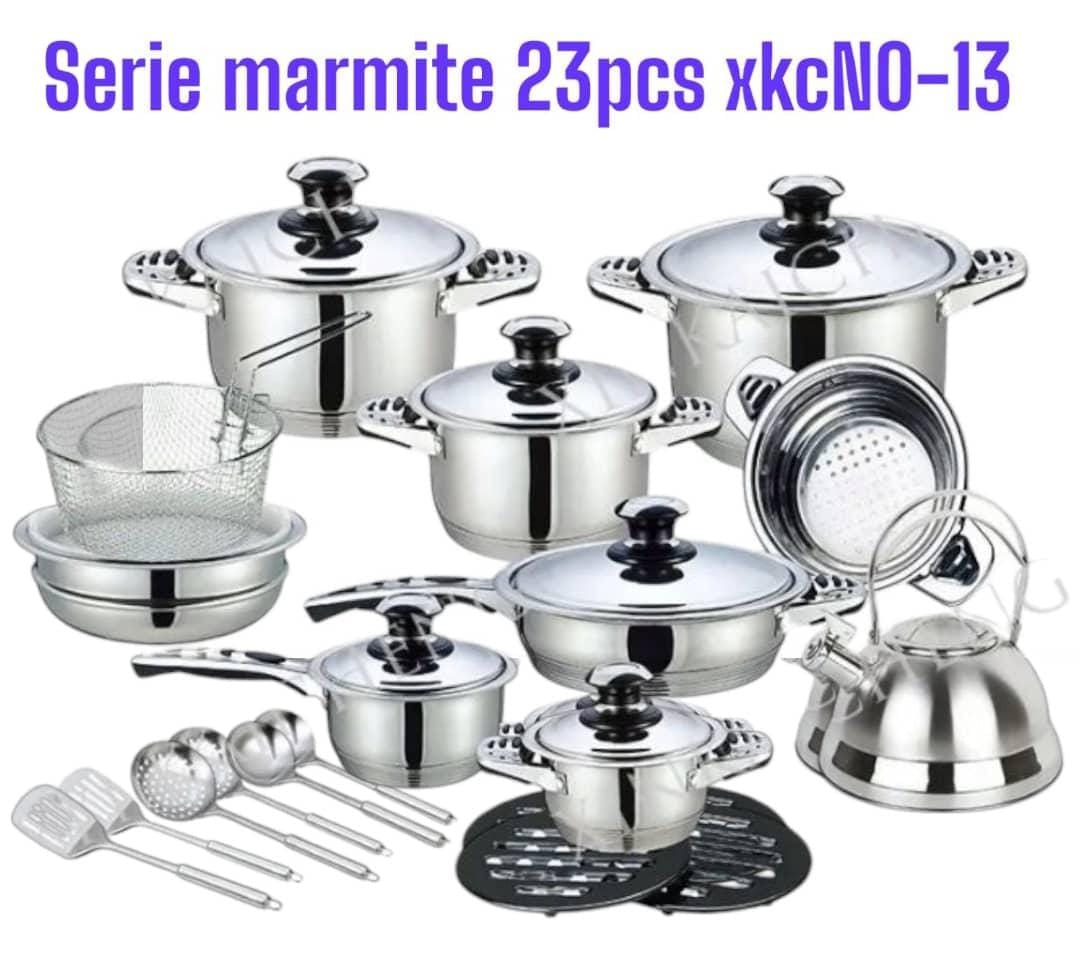 Ensemble de casseroles 23PCS en acier inoxydable pour la cuisine