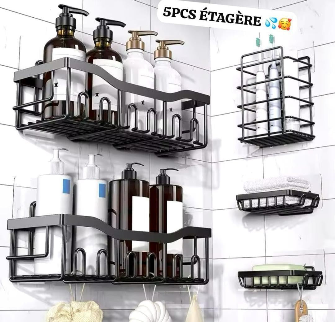 Ensemble de rangement salle de bain 5 pièces