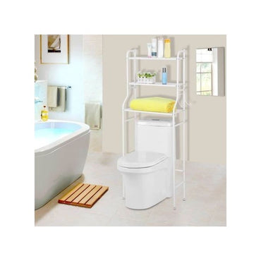 Etagère de Salle de Bain, Meuble de Rangement au-Dessus des Toilettes WC - Blanc
