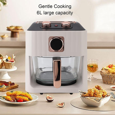 Friteuse à Air pour des Aliments Plus Sains en Quelques Minutes, Cuisinière à Air électrique 6L