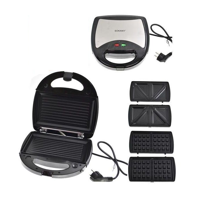 Gaufrier et machine à sandwich 3 en 1