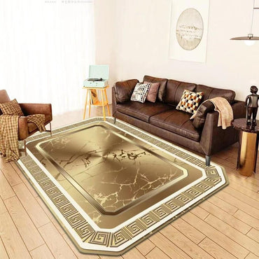 Grand Tapis Géométrique de Luxe en Diamant pour Salon, Chambre à Coucher, Ménage, Polymères de Sol