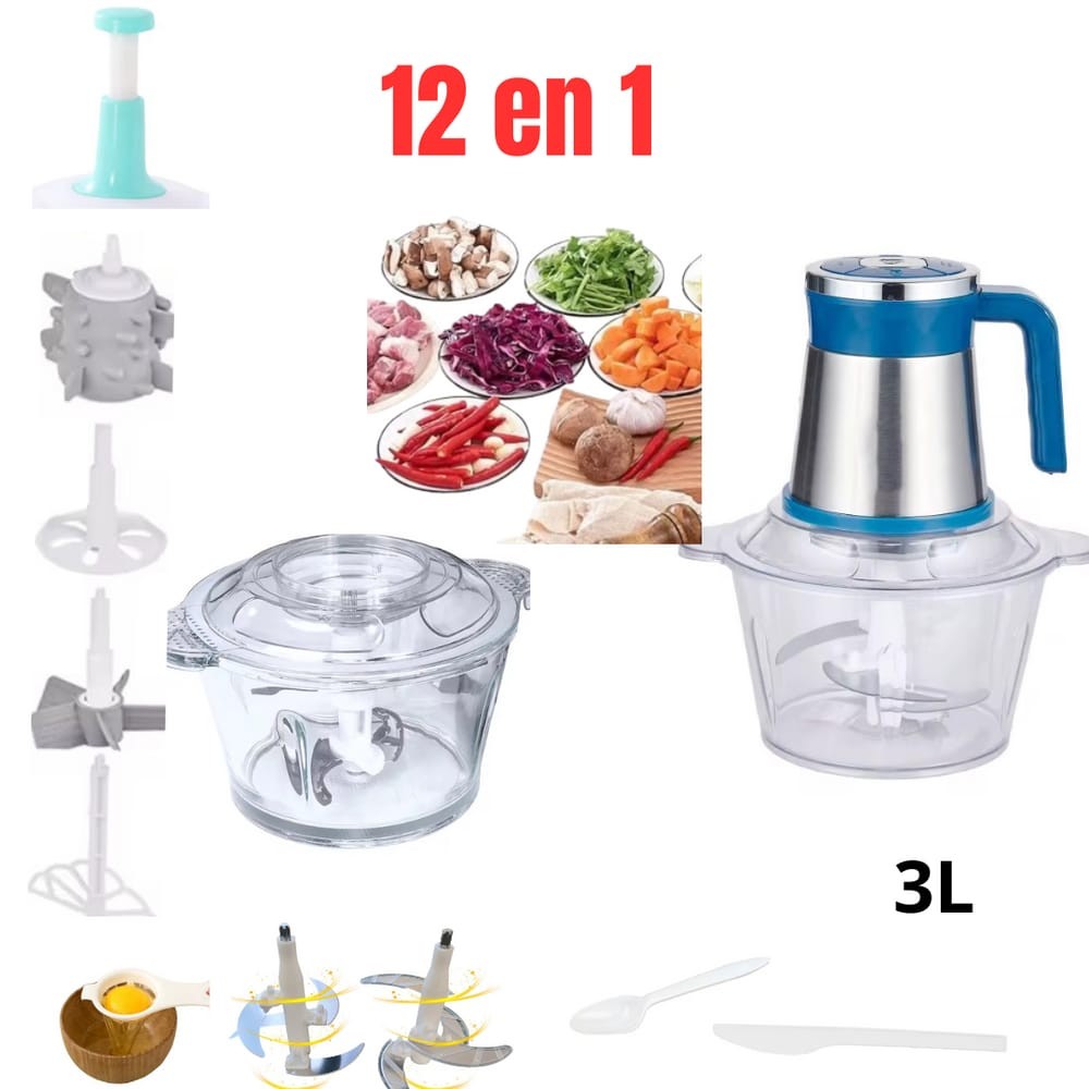 Hachoir électrique 3L - 12 en 1