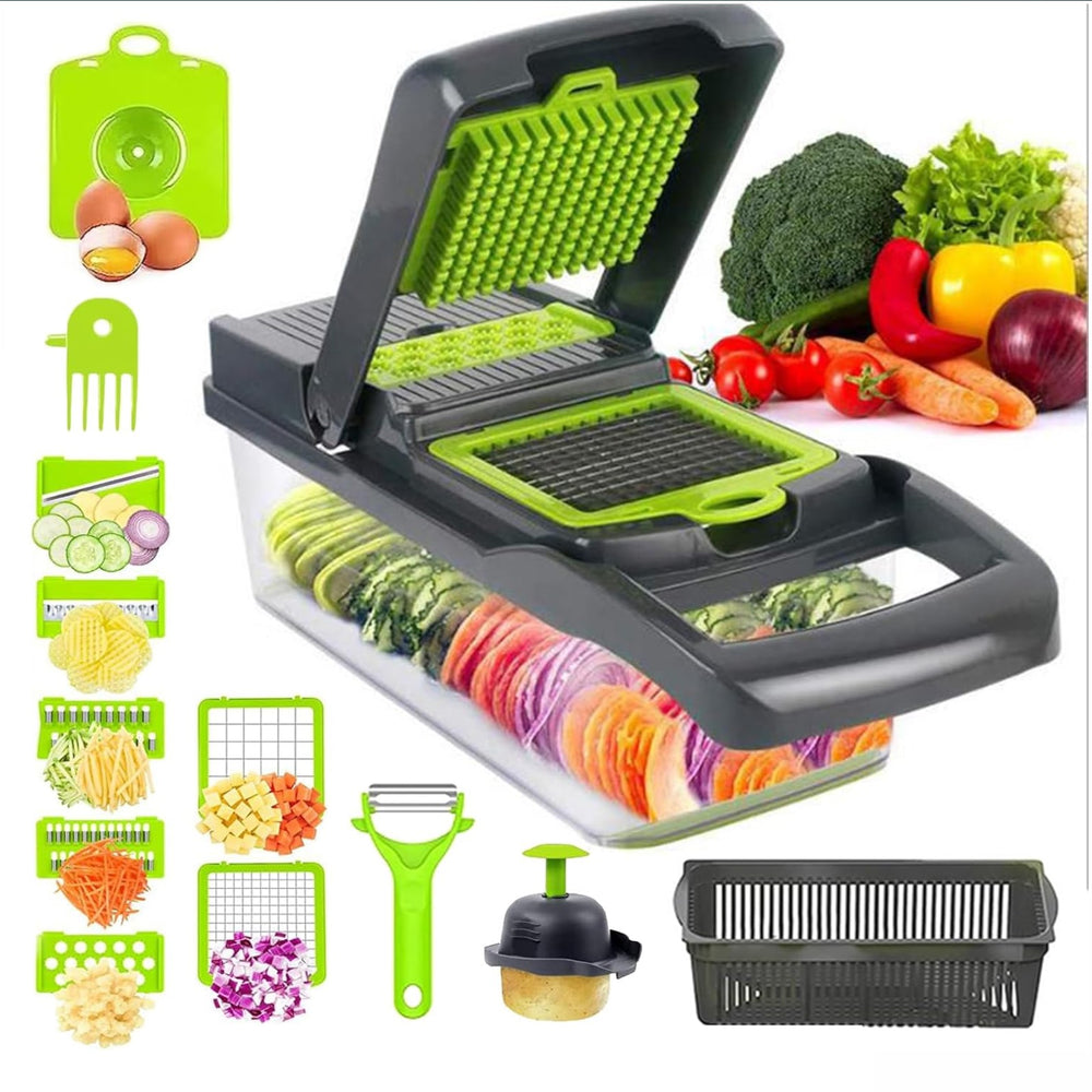 Découpe Légumes Nicer Dicer Plus - Multifonctions - 7 Lames - Vert