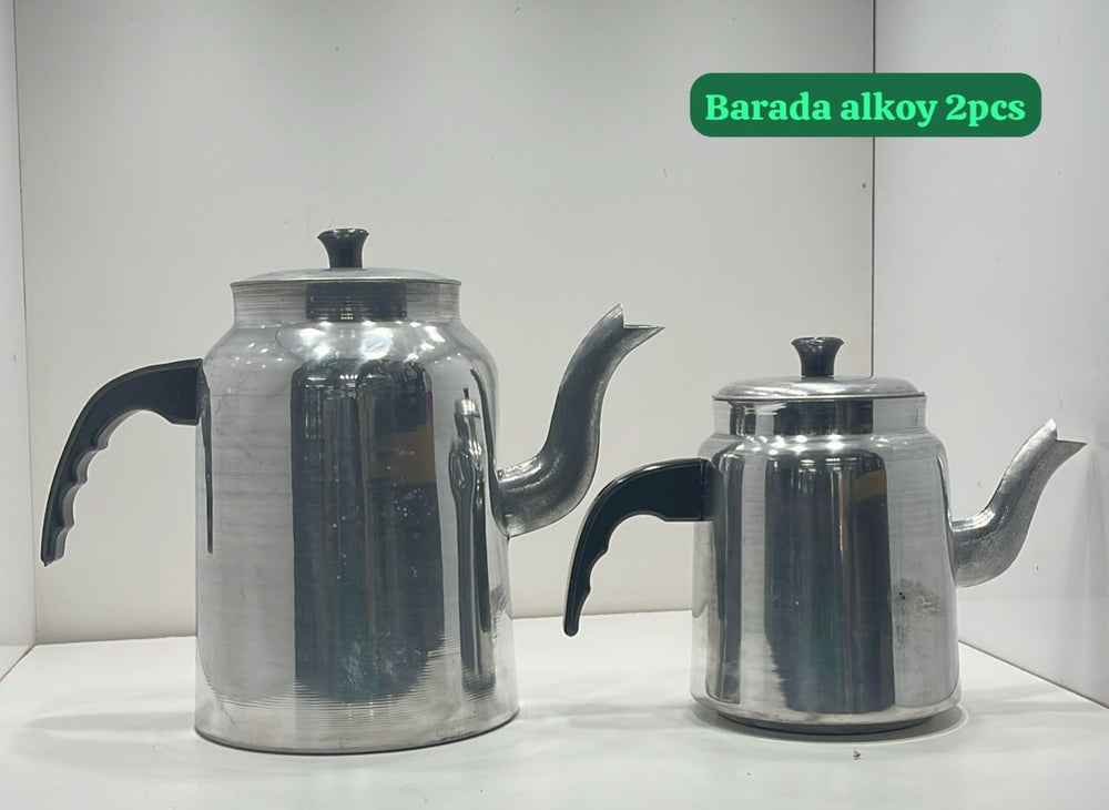 Lot 2 théières - Barada - acier inoxydable - 2.5L et 1L