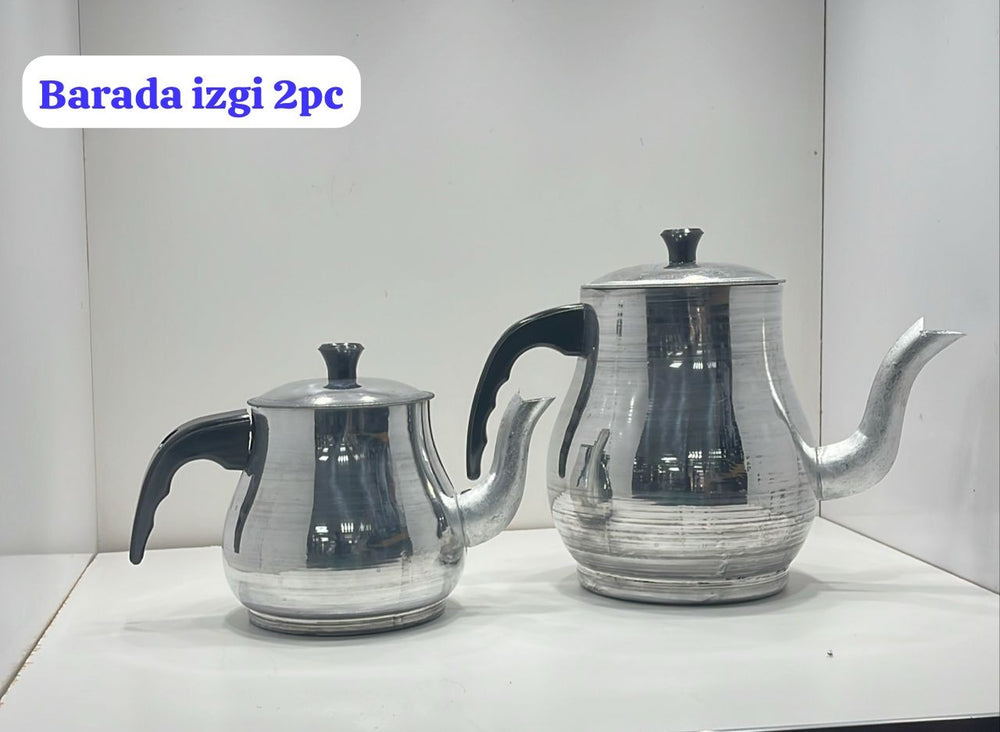 Lot 2 théières - Barada - acier inoxydable - 2.5L et  1L