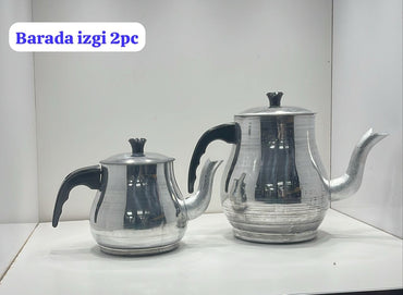 Lot 2 théières - Barada - acier inoxydable - 2.5L et  1L