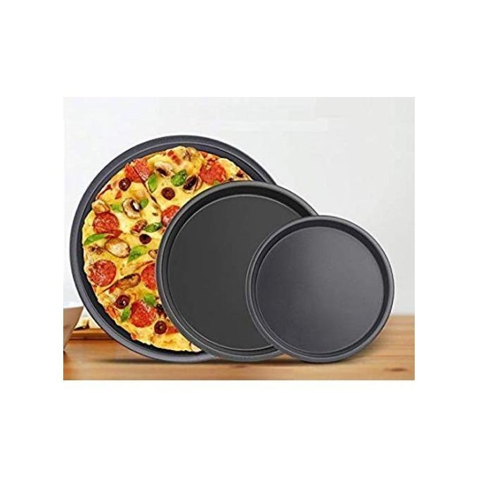 Lot de 3 moules pour pizza 24cm 26cm 28cm